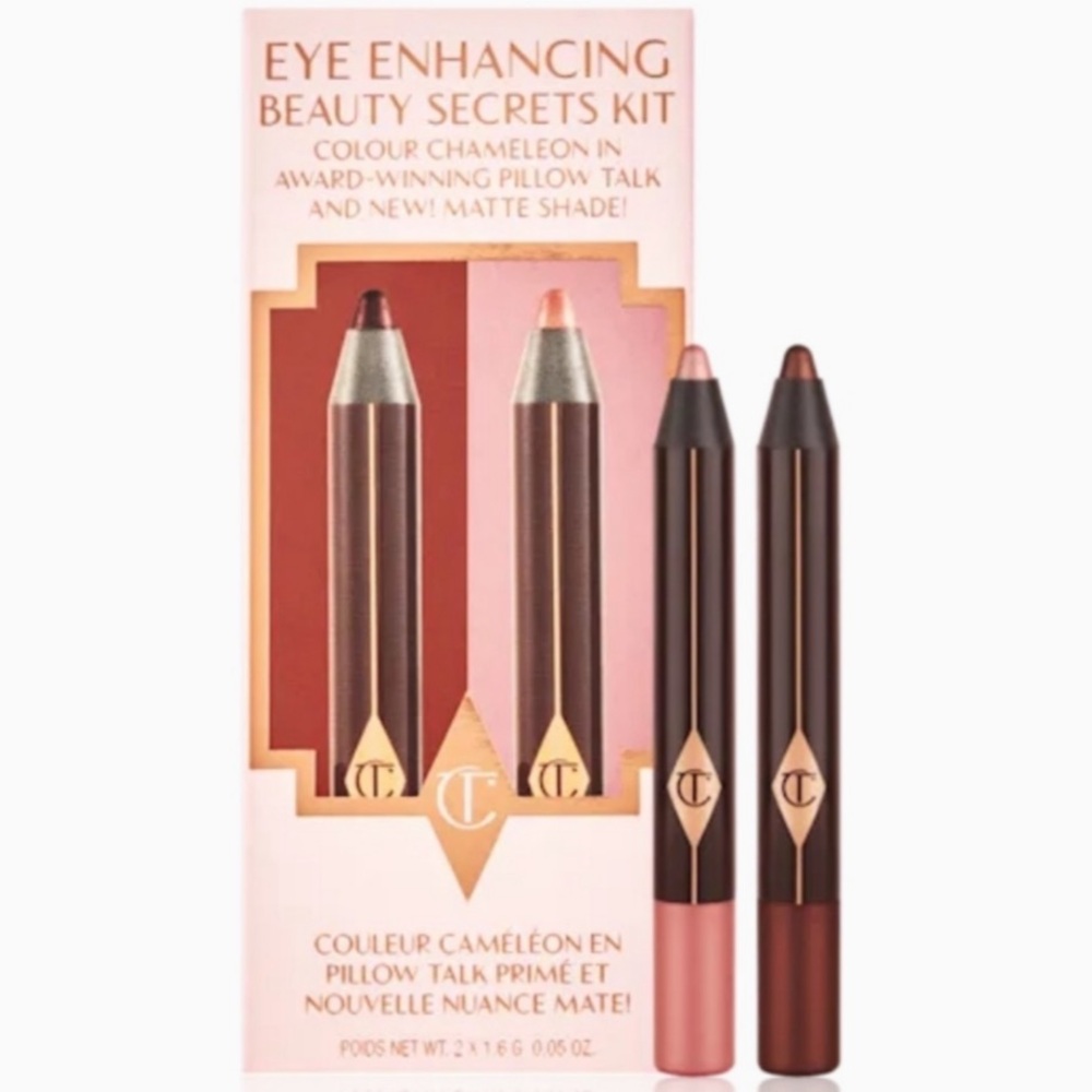 NIB Charlotte Tilbury Pillow Talk Eye Enhancing Duo Beauty Secrets Kit 3.2g